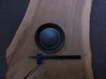 漆黒丸リム皿　　Sの画像