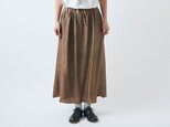 【送料無料】enrica silkskirt brown / botanical dyeの画像