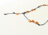 【送料無料】orange+navy necklaceの画像