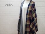 【完売】播州織マフラーショール*ブルーベージュの画像