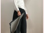 ラップ付きワイドパンツ(ダークグレー)の画像
