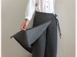 ラップ付きワイドパンツ(グレー)の画像
