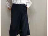 ラップ付きワイドパンツ(ネイビー)の画像