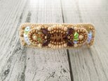 SALE　Hair accessory　バレッタ　ビーズ刺繍　（K0702)の画像