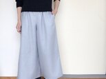 【受注生産】ウールのワイドパンツ  ライトグレー