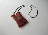 “annco”leather mobile case [red brown]の画像