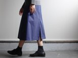 バイオ加工コットンスカート/navyの画像