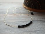 Line necklace/black spinelの画像