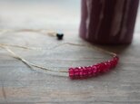 Line necklace/Rubyの画像