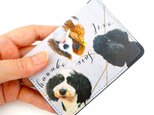 オーダーメイド 薄型 カード 定期入れ パスケース うちの子　ポケット　うちの子　メンズ　　猫　犬　ペット　メモリアルの画像