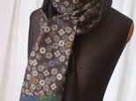 泥大島と留袖のシックなストール　絹　2018秋の装いの画像