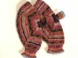 送料込ドイツソックヤーンの手編み手袋の画像