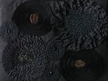 [受注商品] black ribbon flower daypack 3点の画像