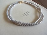 Sky gray pearl Necklace