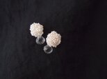 【真珠の刺繍ピアス】crystal × seed pearl・onion