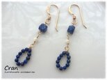 【御予約品】<再>K14gf:ラピスラズリのピアスの画像