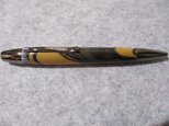斑入り黒檀（ペールムーンエボニー）　回転式ロングパトリオットボールペン　希少材の画像