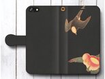 【伊藤若冲 花鳥】スマホケース手帳型 iPhoneⅩ XS 全機種 対応 TPU レザー 名画の画像