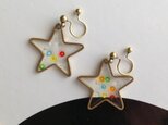 【再】ノンホールピアス No.287ステンドチャーム スター