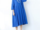 26色展開 コットン　タック　ゆったりワンピース ♪オーダーサイズ可の画像