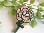 ＜再販＞オートクチュール刺繍ブローチ　ウインターローズのアンナの画像