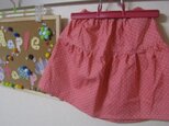 ２段スカート　ピンクドット　110