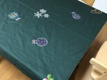 【受注製作】クリスマス刺繍のテーブルクロスの画像