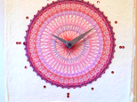 越前和紙の曼陀羅時計【ピンク】の画像