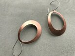 ＊10％OFF＊　copper〜　銅オーバルピアスの画像