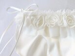 お花　シルク　ショーツ　オフホワイト　Wedding classic　ふんどしパンツ　(Ｌ size)の画像