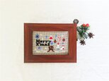刺繍キット「クリスマス」(フレーム付き・針なし)の画像