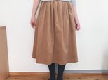 【受注生産】コーデュロイタックフレアースカート  ゴールドブラウン