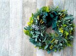 『送料無料』Fresh Xmas Wreath 2018　/　Snow Crystalの画像