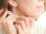 Crystal of snow cz pierce/earring(silver925post)