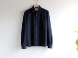 パウダー糸エアミルドウールシャツ/size1/NAVYの画像