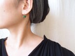 【終了間近】送料無料【K14gf・受注制作】グリーンガーネットのプチピアス／green garnet