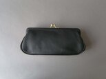 plain gama long wallet (black)の画像