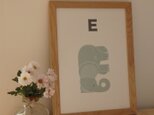 E for Elephant A4サイズポスター（A3サイズあり！）の画像