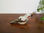 花小鳥/大 ヒヨドリ＆桜（陶器）の画像