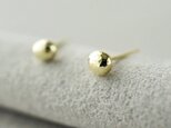 K18 Tsubu earrings / Hammeredの画像