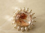 ＳＶ・Ｋ18　Garden quartz・Pearl  Pin broochの画像