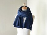 ふわふわ・Pureカシミヤのストール インディゴの画像