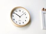 KATOMOKU plywood clock 13 ナチュラル km-84NARC 電波時計 木製 曲げわっぱの画像