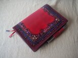 ほぼ日手帳カズン対応　Ａ５サイズ手帳カバー　レザー　刻印＆拭き染め