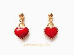 小さなハートのピアス【イヤリング等変更可】