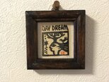 「Day dream」小さな木版画の画像