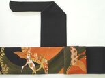 弓巻き 黒留袖 鶴 正絹 の画像