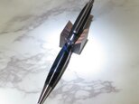 エボナイトで作った手作りシャープペン　マーブルブルーの画像