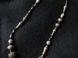 SV　Hand made Silverbeads・Onyx・Blackspinel　Necklaceの画像