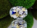 雪の結晶のとんぼ玉（ガラス玉）金箔入りの画像